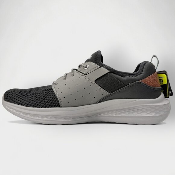 Skechers Men’s Relaxed Fit Slade Raymar Black Gray Sneaker Size 10 Vegan Shoes - Picture 3 of 14